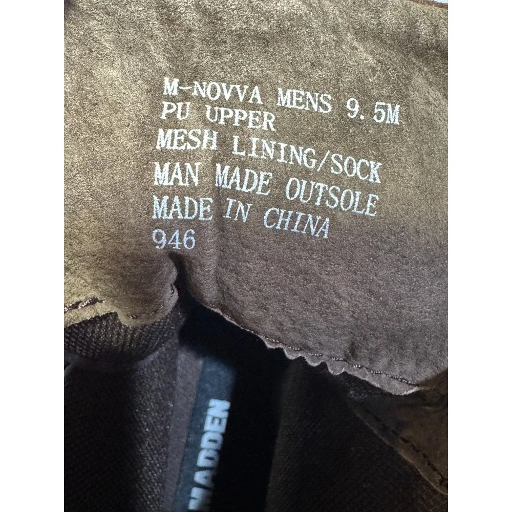 Madden M-Nova Men‎ 9.5M Brown Leather Lace Up Combat Boots Casual Work